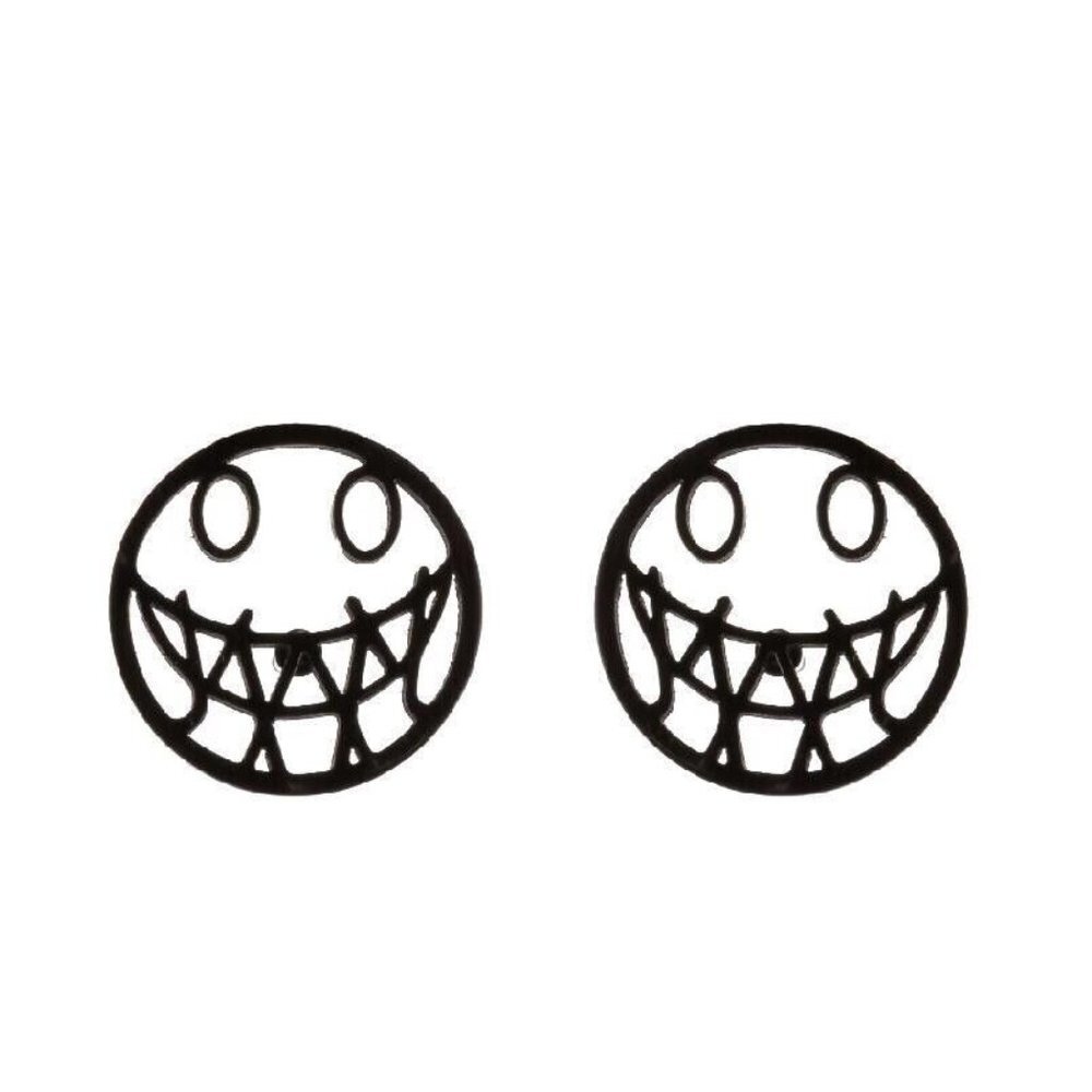 5/$20 Smiley Face Monster Gothic Stud Earrings